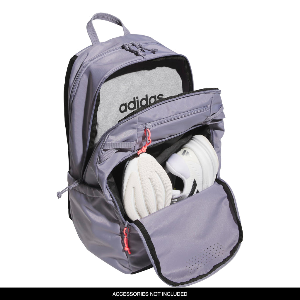 adidas Defender 5 Backpack for Sports, Gym, School and Travel, 33L, White/Gold Metallic/Black, OSFA