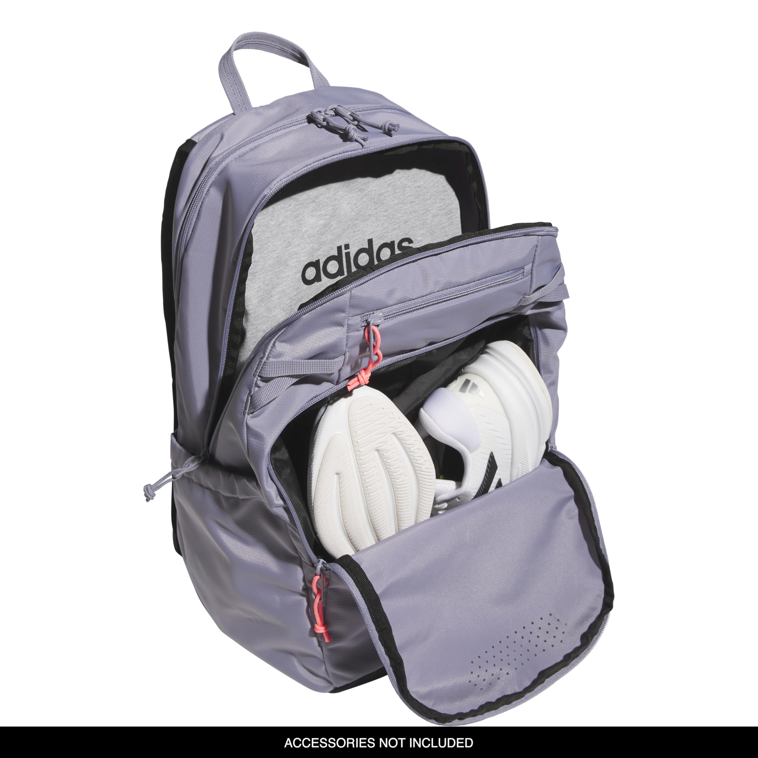 adidas Defender 5 Backpack for Sports, Gym, School and Travel, 33L, White/Gold Metallic/Black, OSFA