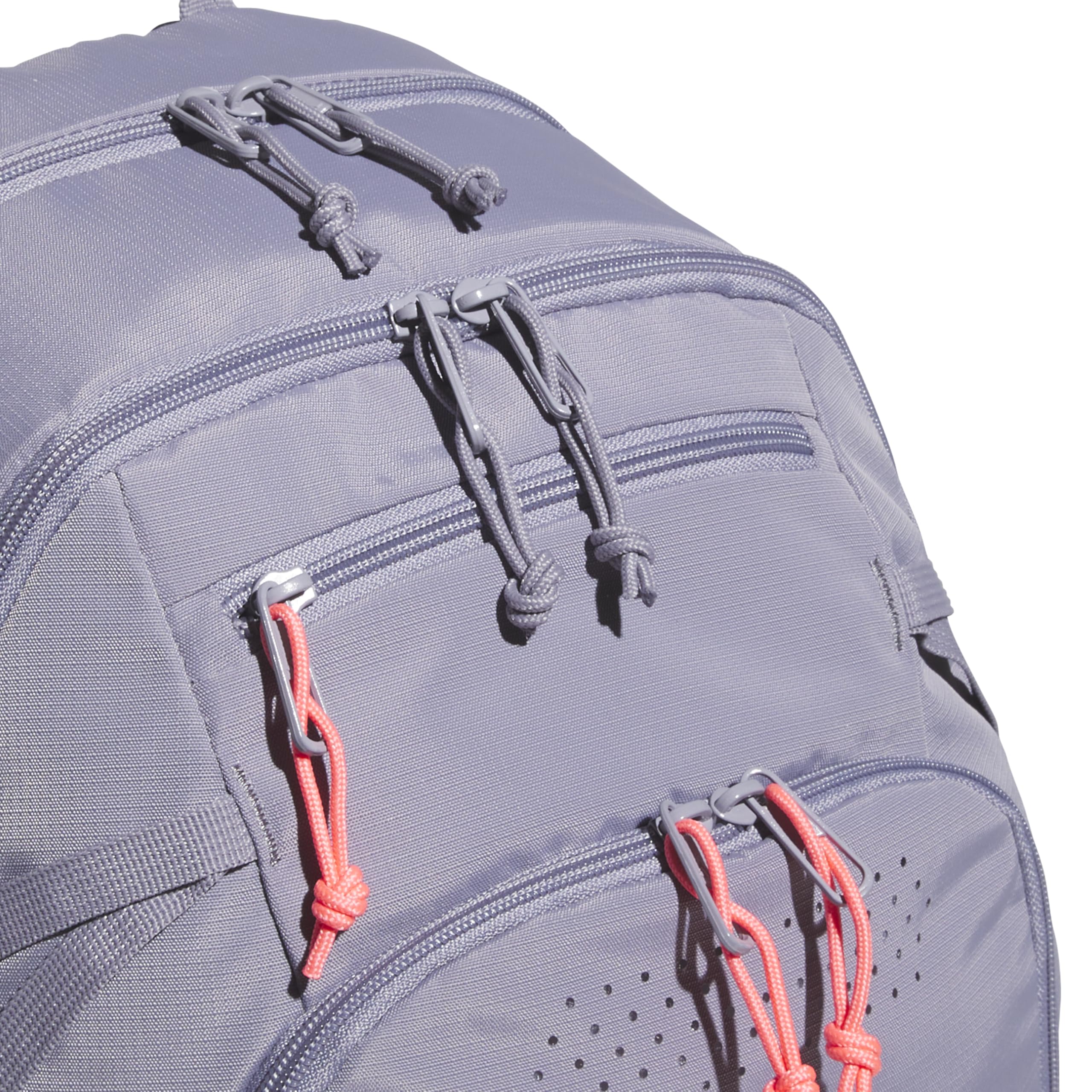 adidas Defender 5 Backpack for Sports, Gym, School and Travel, 33L, White/Gold Metallic/Black, OSFA