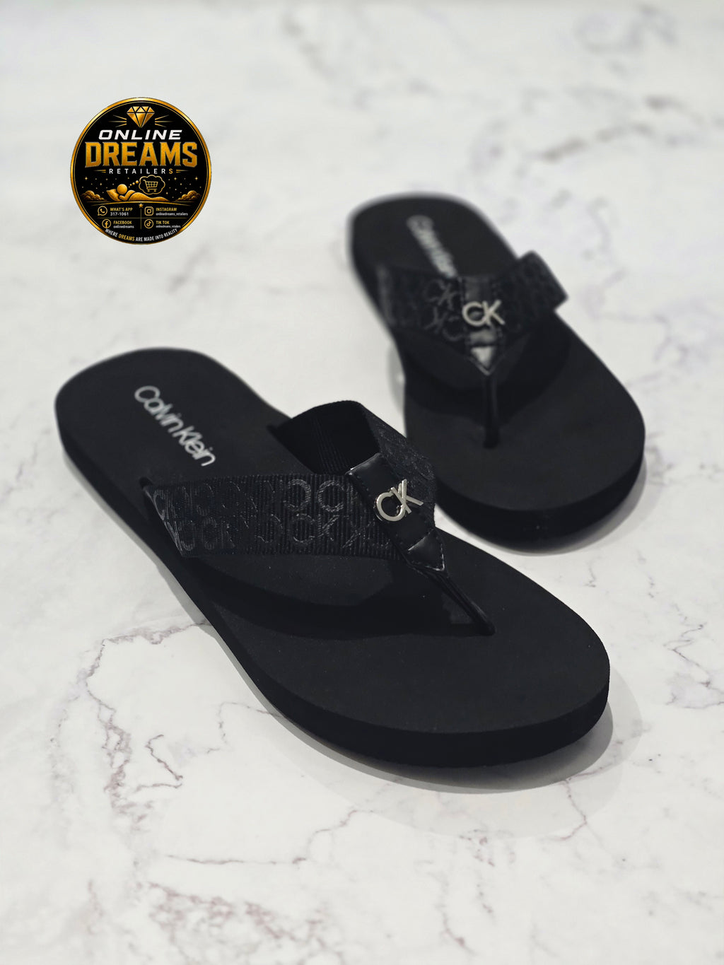 Calvin Klein flip-flops