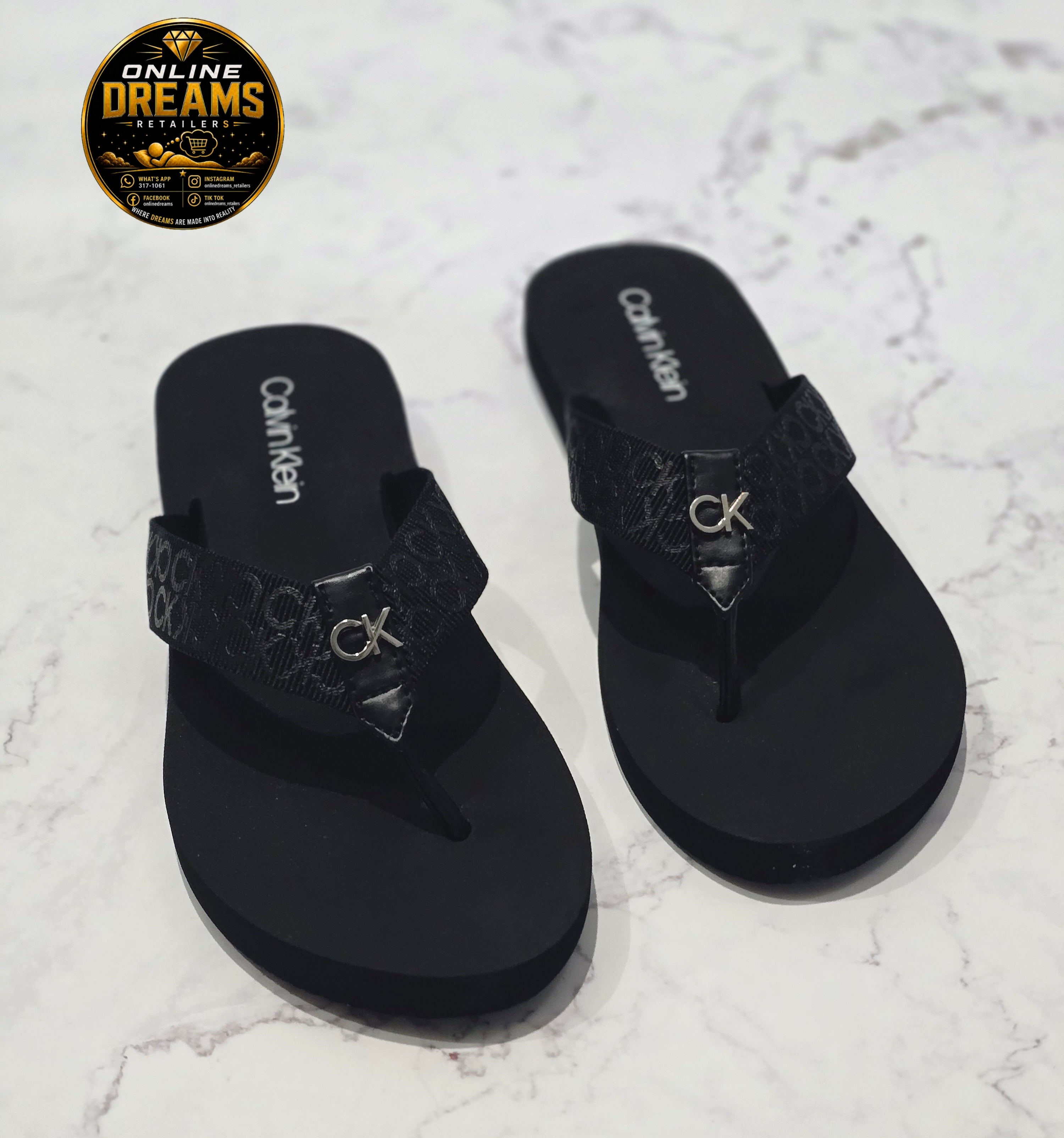 Calvin Klein flip-flops