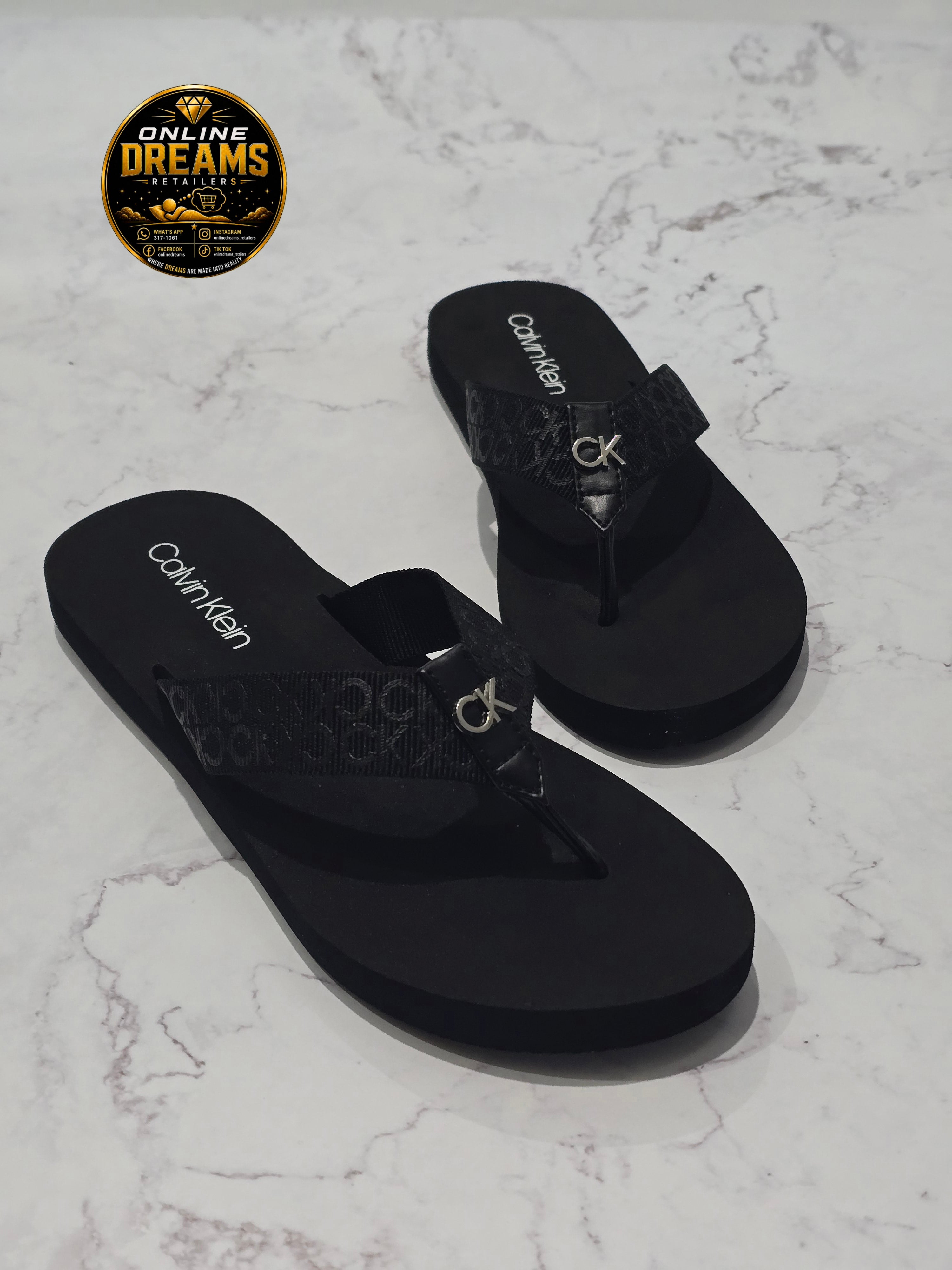 Calvin Klein flip-flops