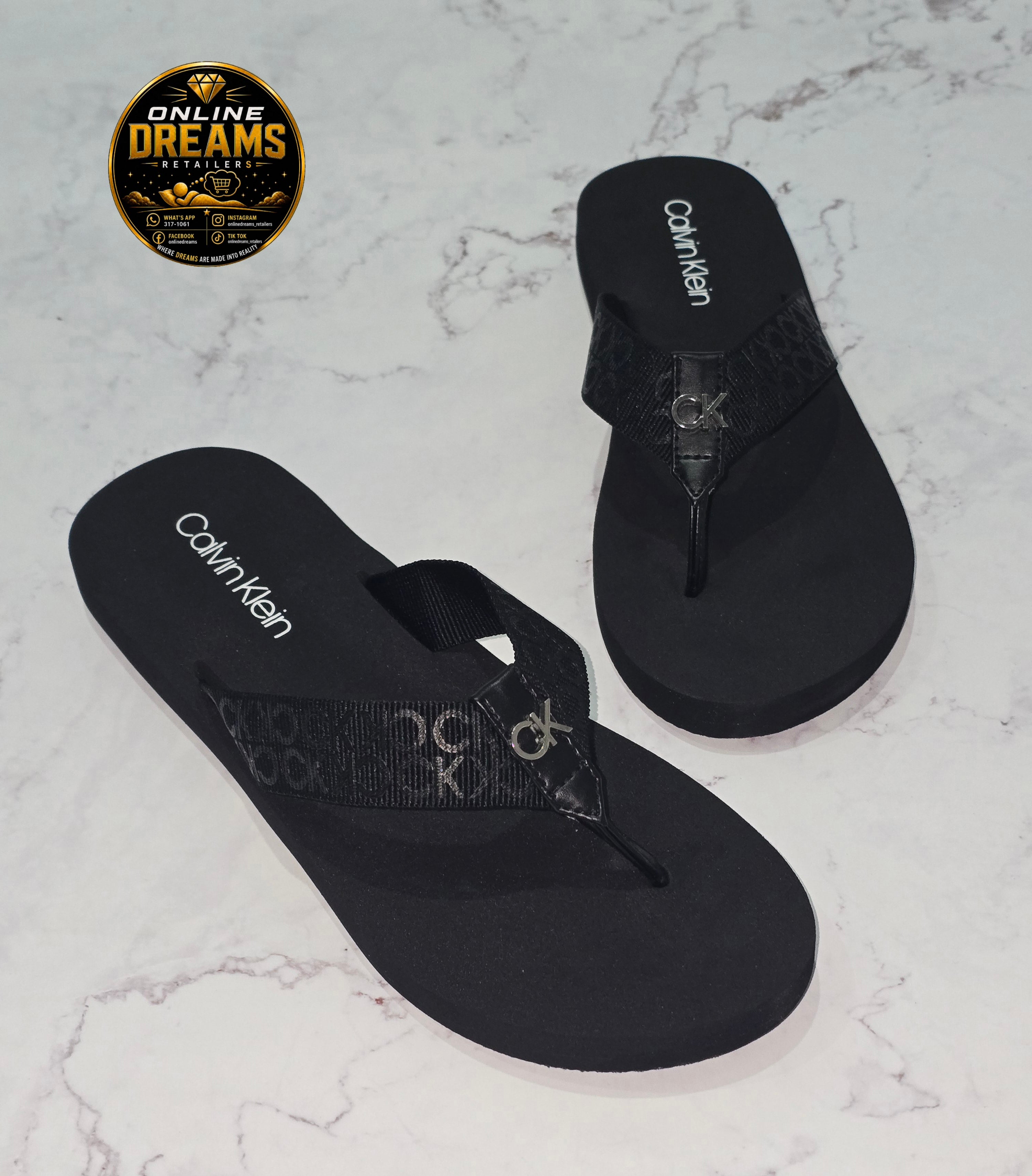Calvin Klein flip-flops